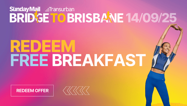Complimentary breakfast at the The Sunday Mail Transurban Bridge to Brisbane 