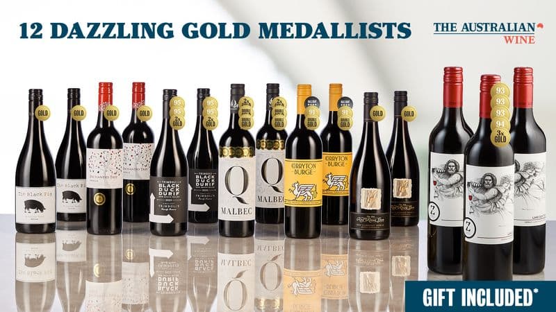 Enjoy 12 award-winning Aussie reds for $131.88 and receive three complimentary bottles - Image